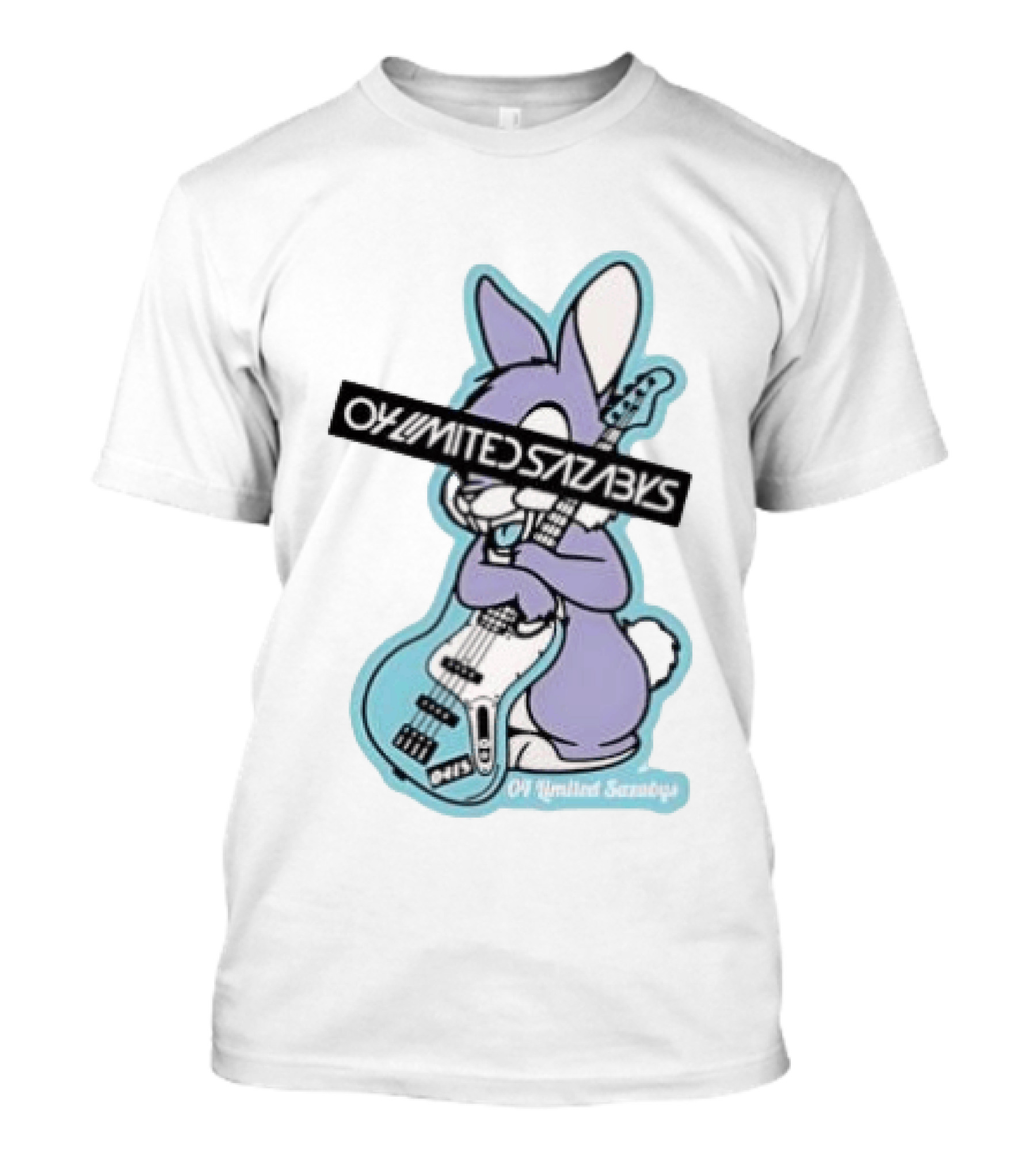 Bunny Playing Electric Bass Guitar Oy Limited Sazabys T-Shirt