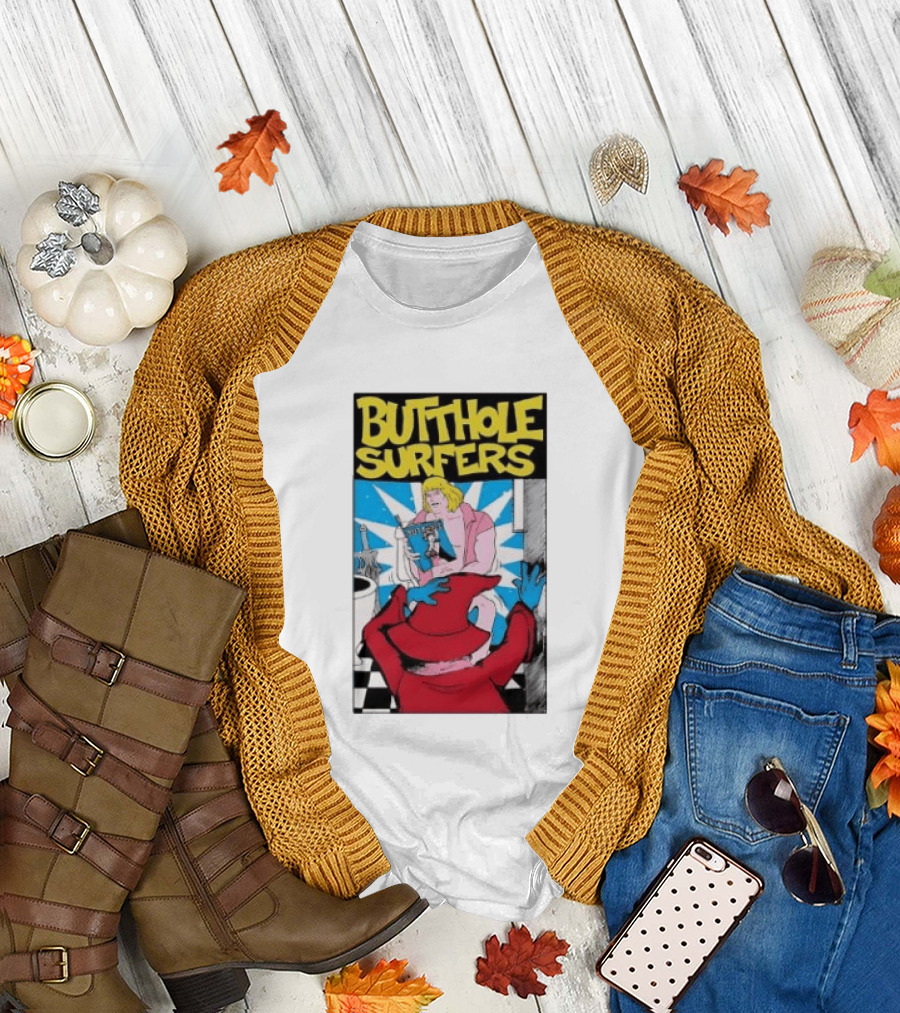 Butthole Surfers Comic Cover With Wizard And Bathroom Scene T-Shirt