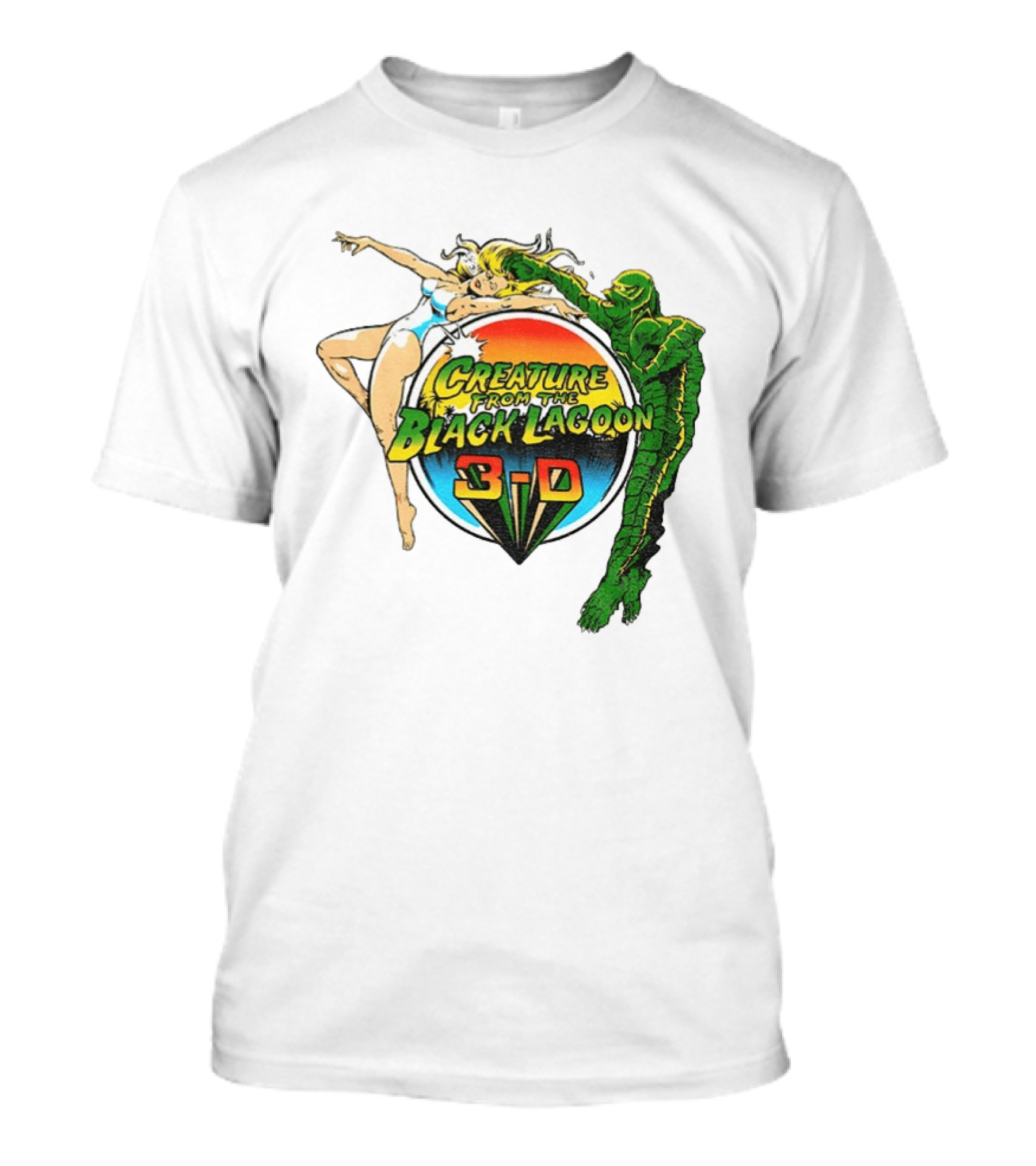 Creature From The Black Lagoon 3 D Gill Man Cartoon T-Shirt