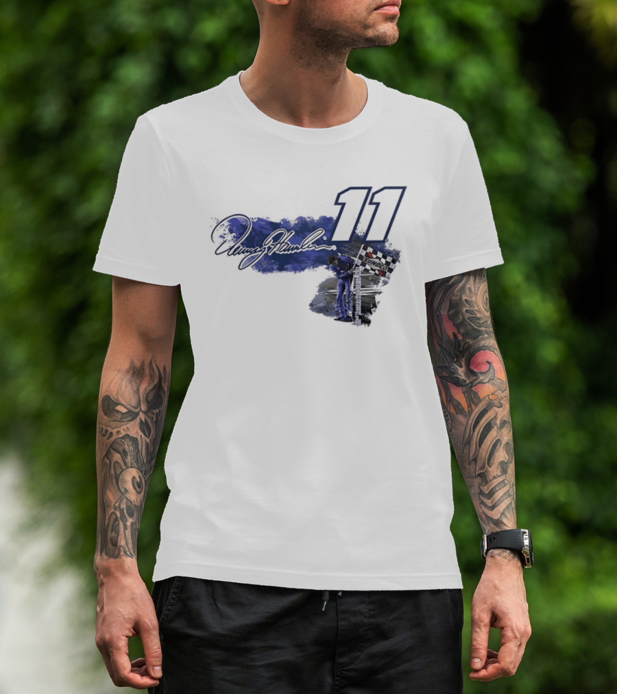 Denny Hamlin 11 Signature NASCAR Cup Series Sunoco Racing T-Shirt