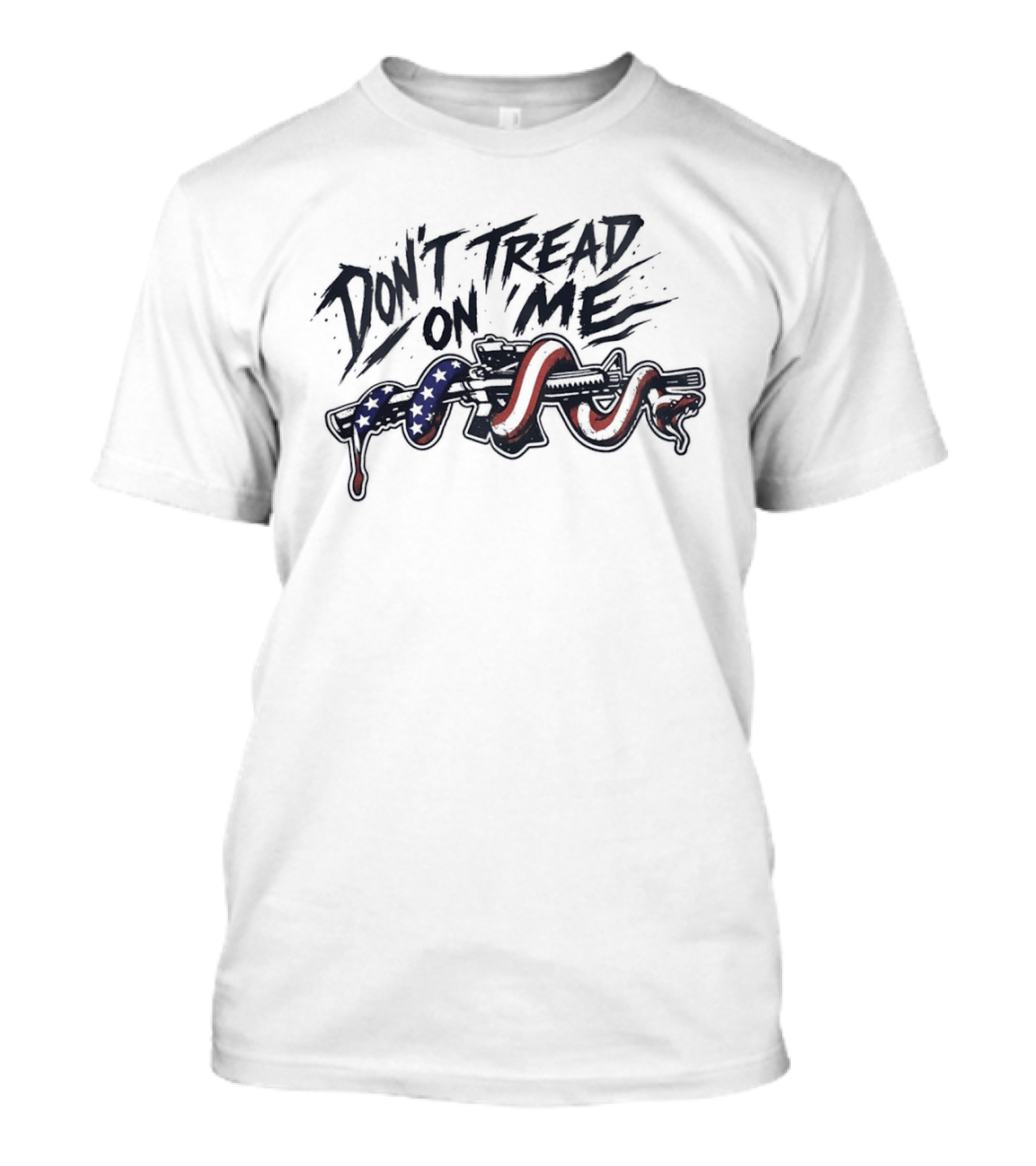 Don't Tread On Me American Flag Patriot Snake T-Shirt