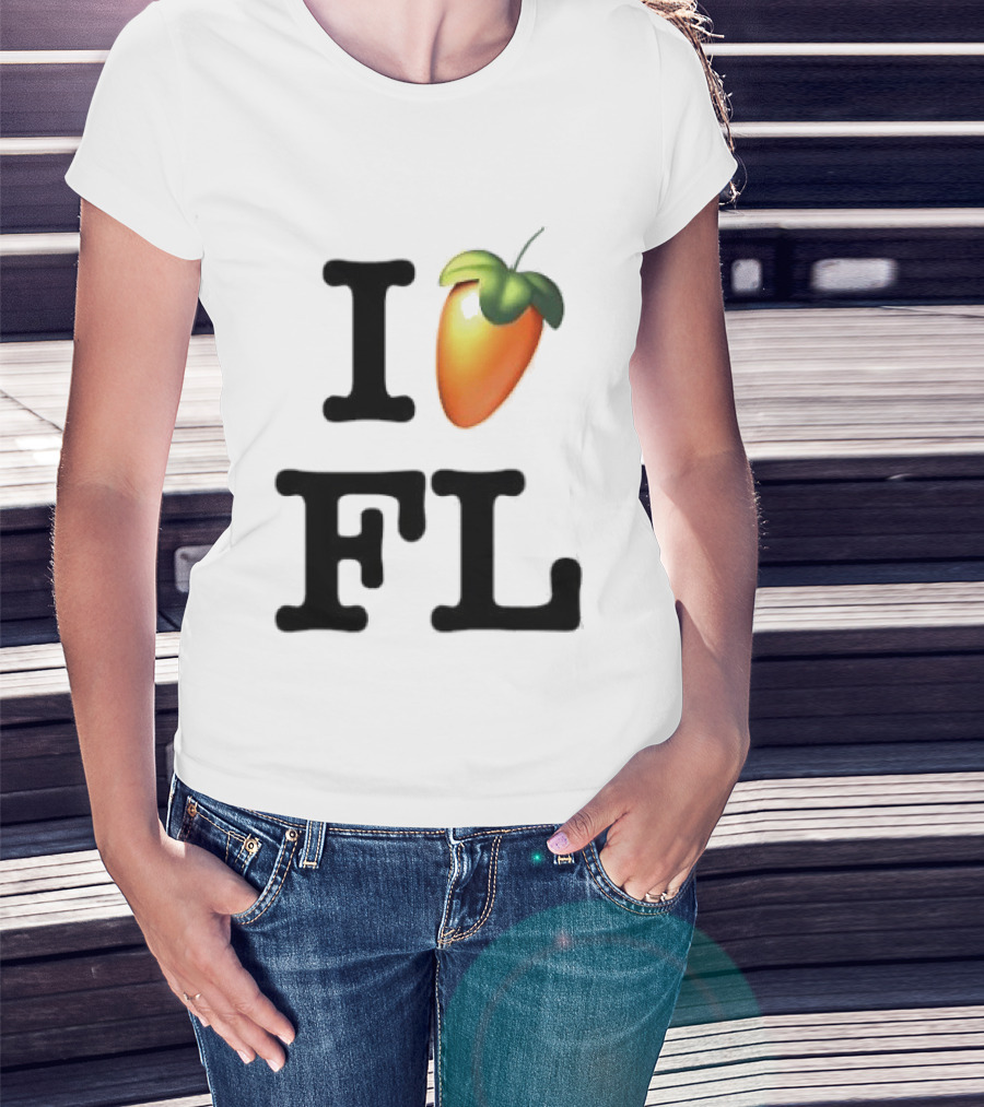 FL Studio I Love FL Logo Fruit T-Shirt