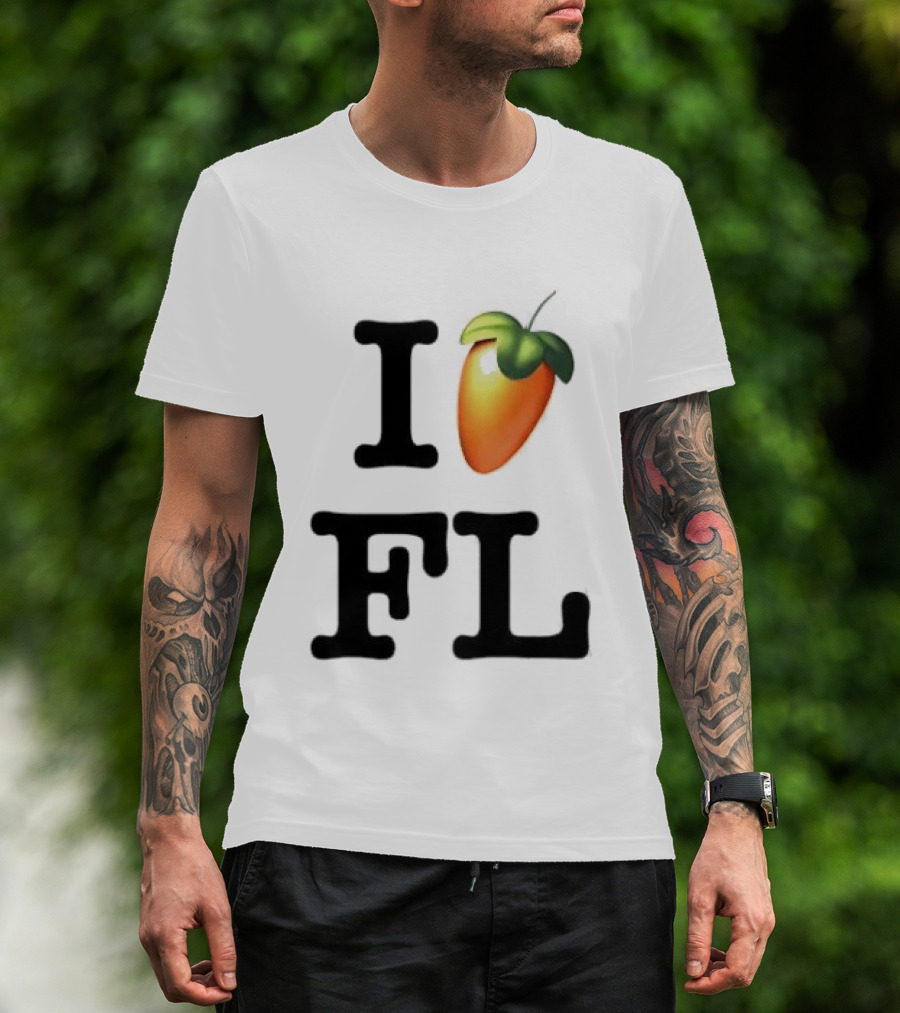 FL Studio I Love FL Logo Fruit T-Shirt