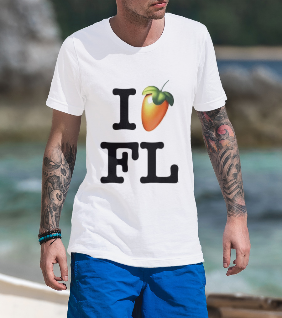 FL Studio I Love FL Logo Fruit T-Shirt