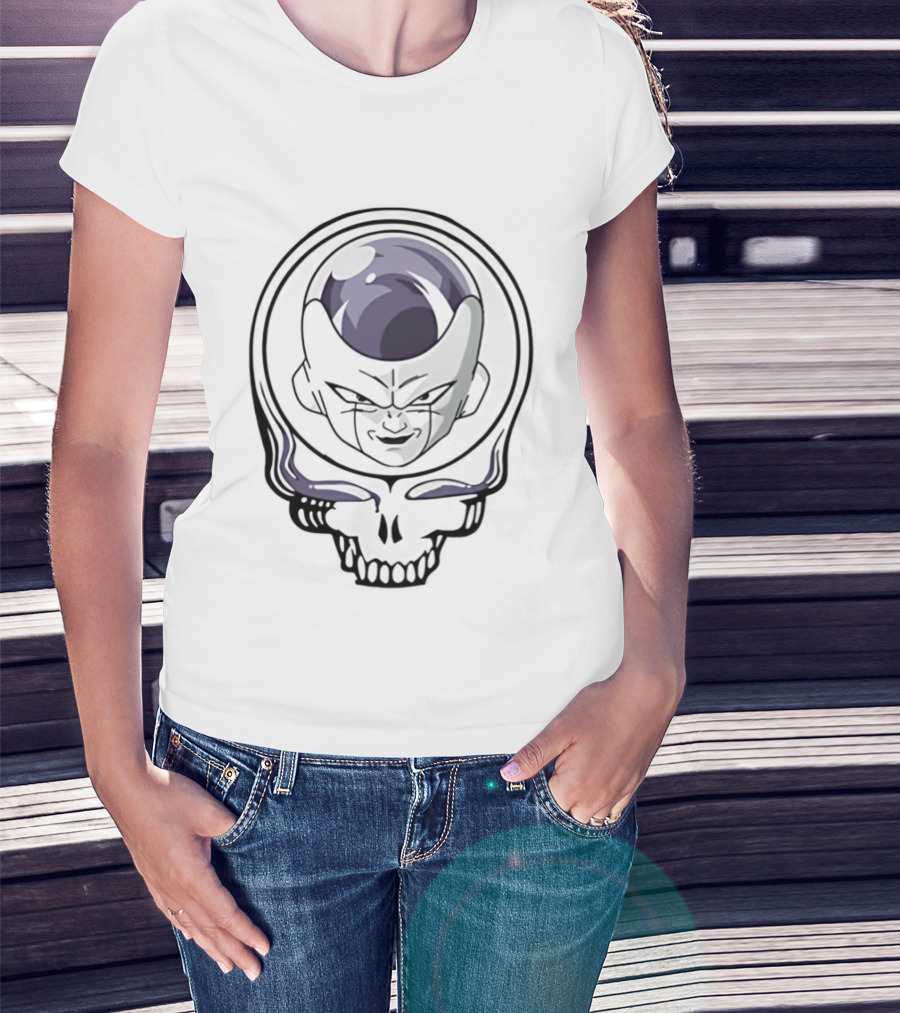 Frieza And Grateful Dead Skull Crossover Fusion T-Shirt
