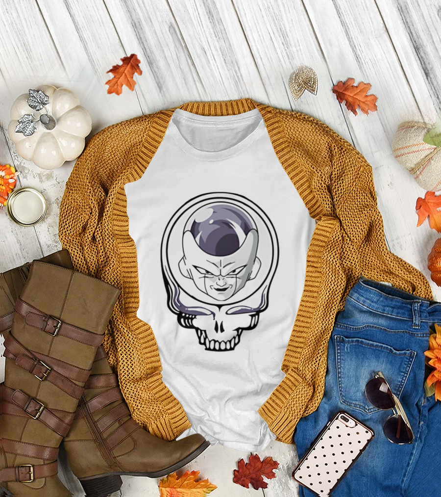 Frieza and Grateful Dead Skull Crossover Fusion T-Shirt