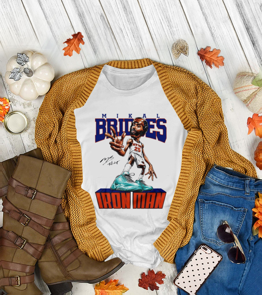 Mikal Bridges Iron Man New York Knicks NBA 2026 T-Shirt