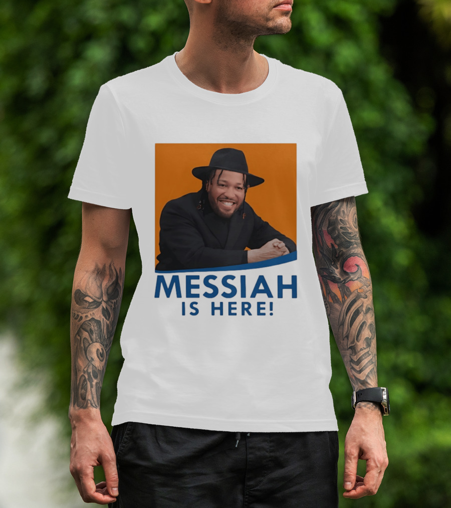 Jalen Brunson Nissim Black New York Knicks Messiah Is Here T-Shirt