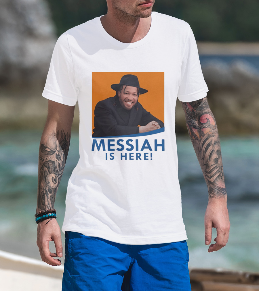 Jalen Brunson Nissim Black New York Knicks Messiah Is Here T-Shirt