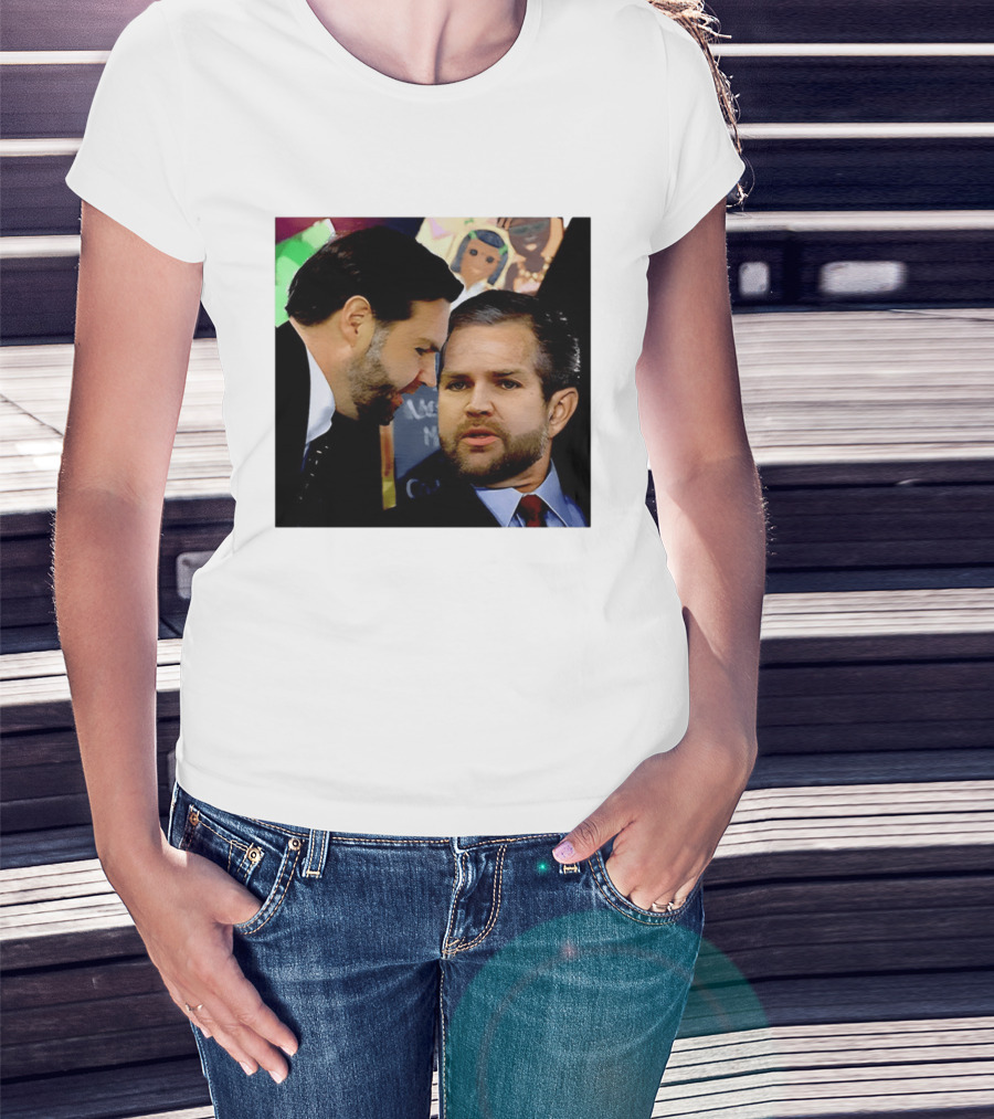 JD Vance And Jerry Falwell Jr Whispering In The American T-Shirt