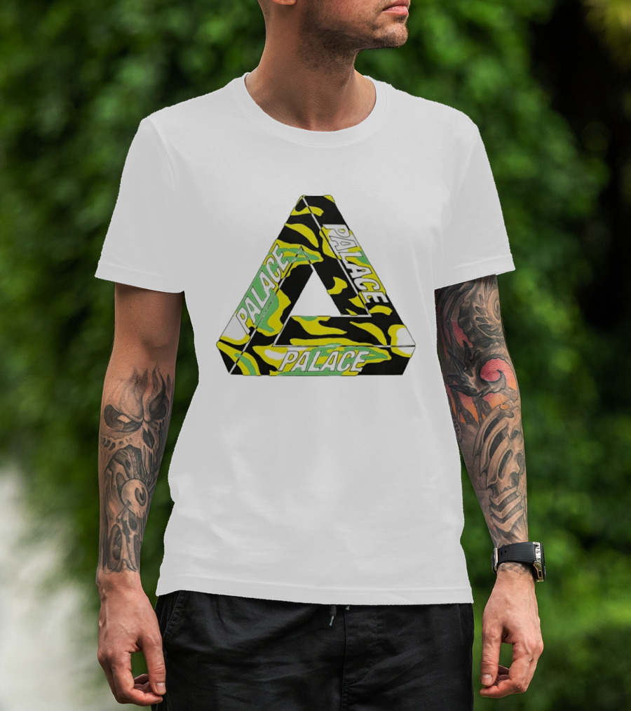 Palace Skateboards Tri Ferg Black Yellow Green Camo T-Shirt