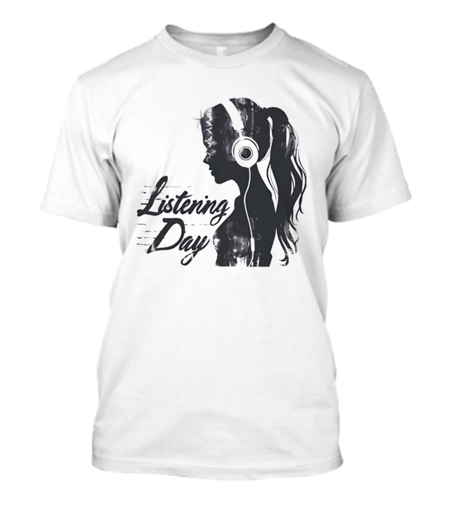 Listening Day Headphones Audio Music Concert T-Shirt