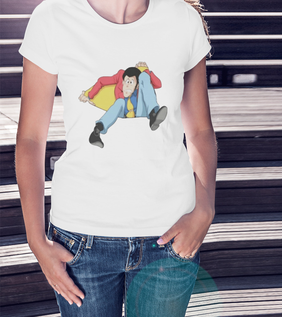 Lupin III Character In Red Jacket And Blue Pants T-Shirt