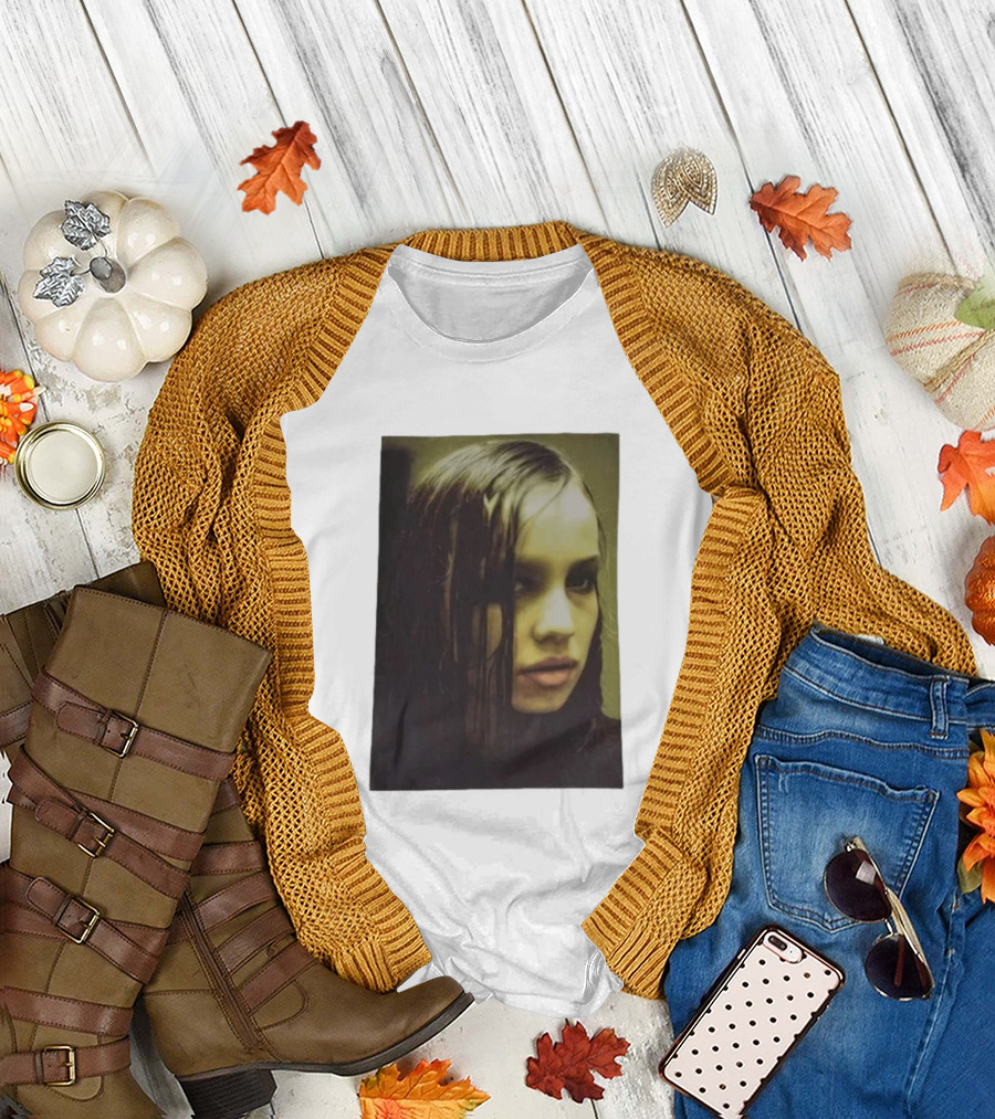 Raf Simons FW18 Christiane F Wet Hair Portrait Fashion T-Shirt