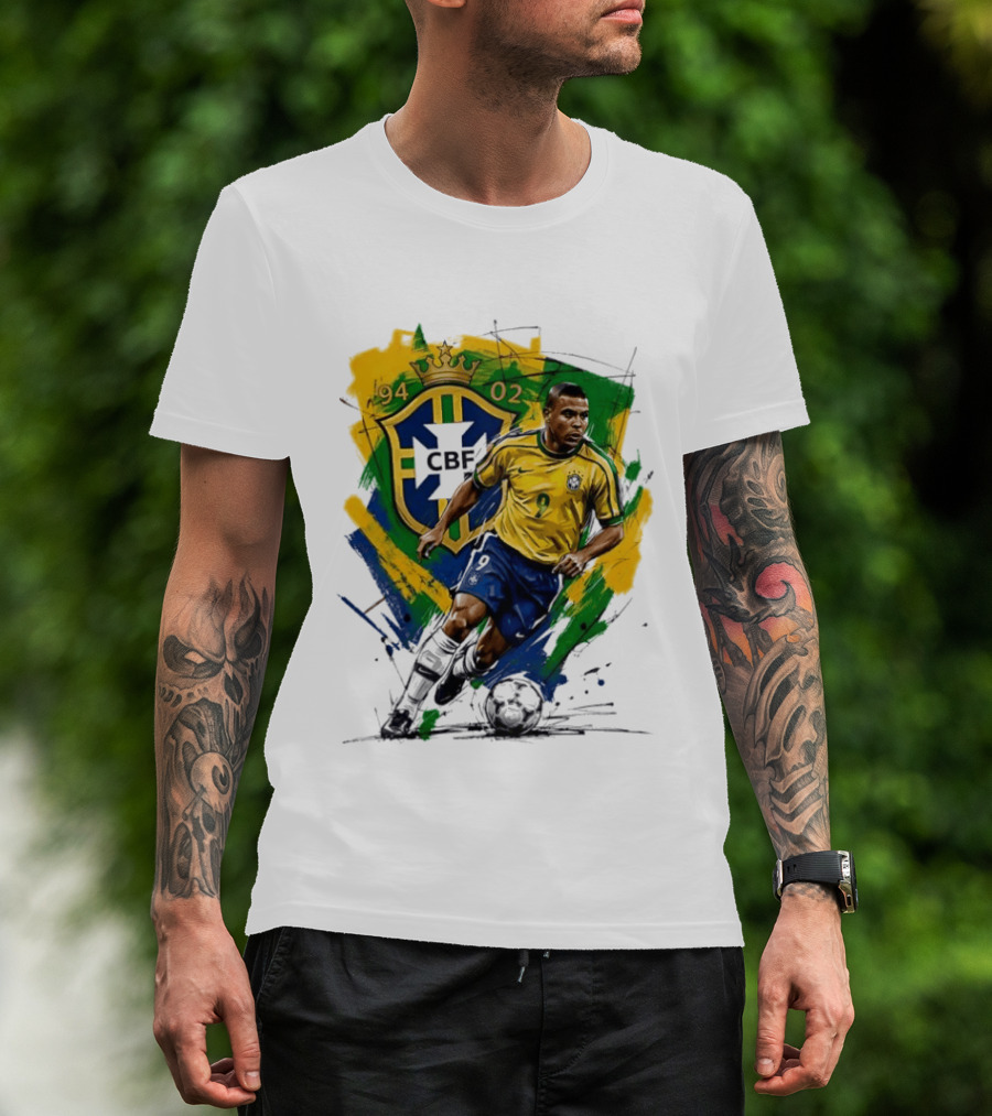 Ronaldo Nazario Brazil 1994 2002 CBF World Cup Legends T-Shirt