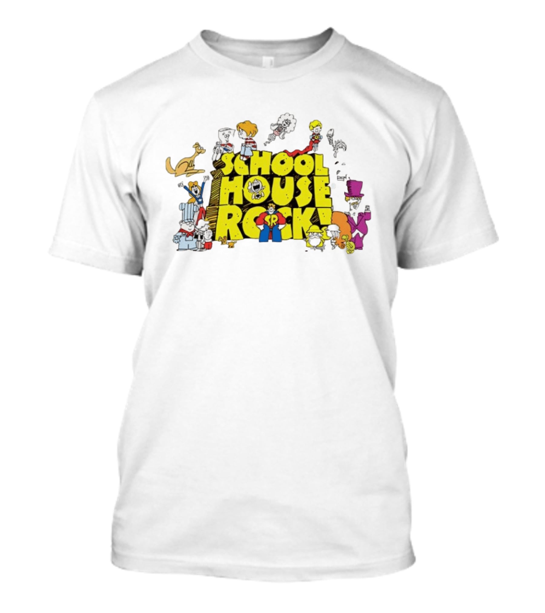 Schoolhouse Rock Characters Bill Conjunction Junction And Friends T-Shirt