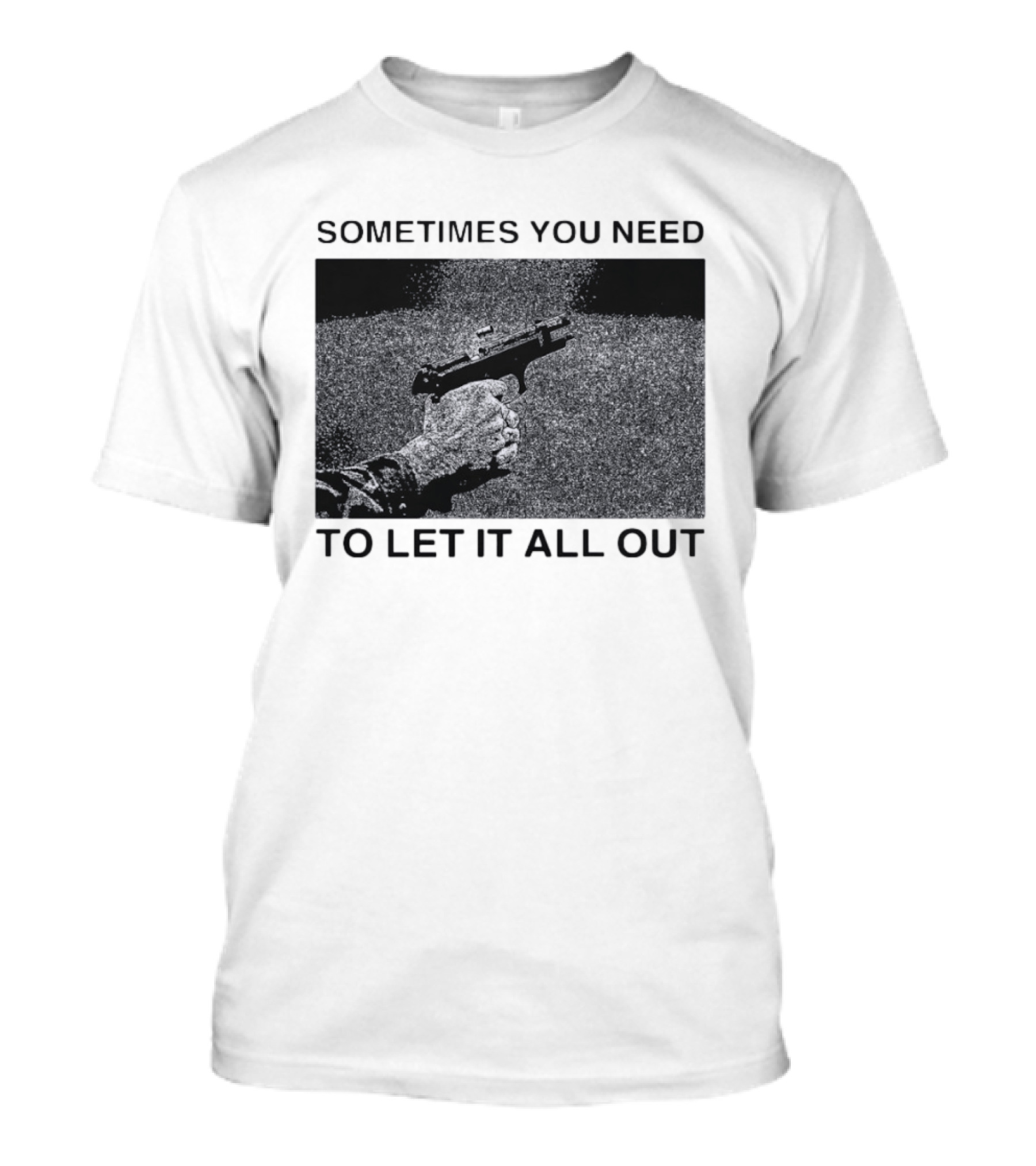 Sometimes You Need To Let It All Out Firearm Ejecting Shell Casing T-Shirt