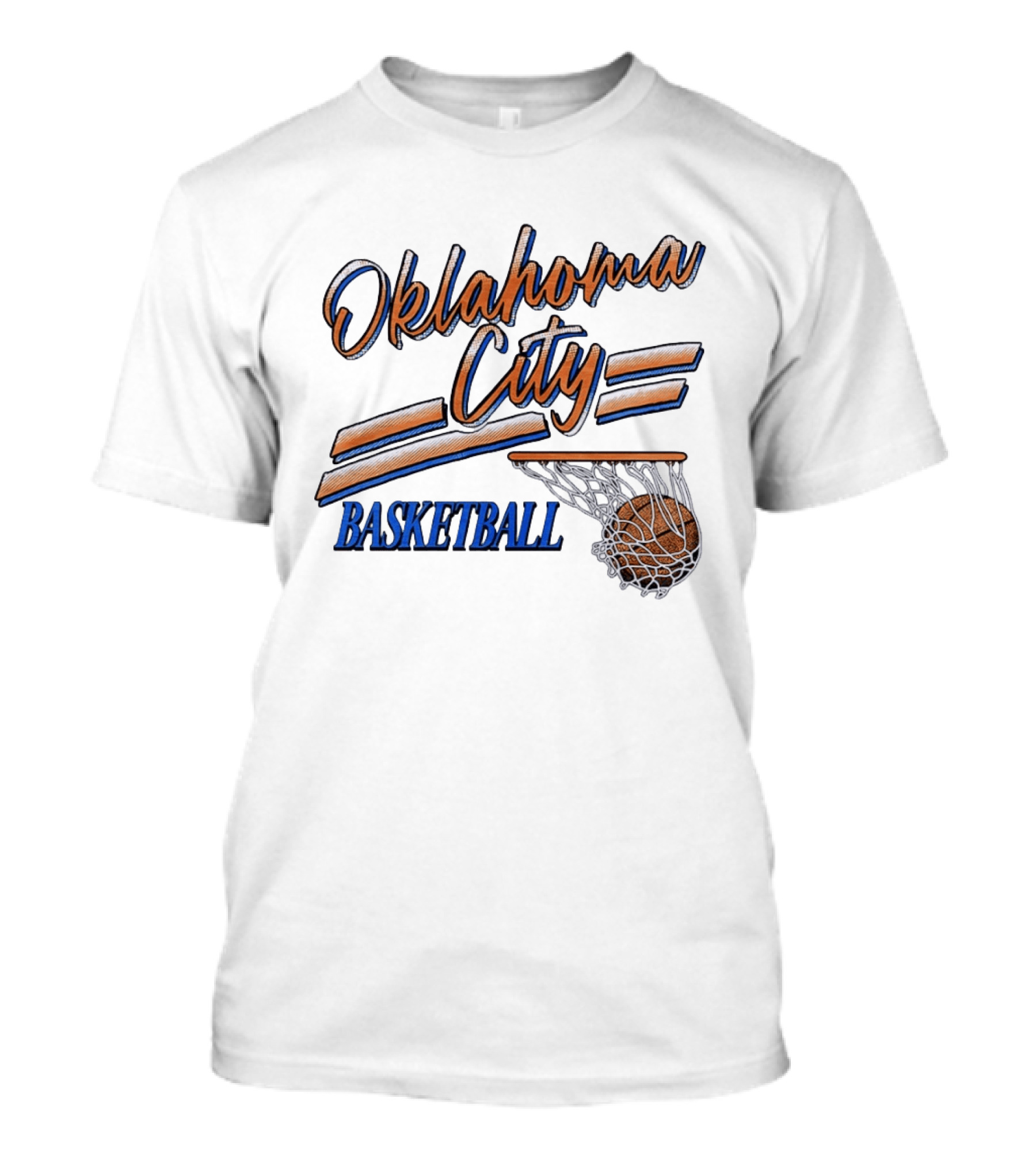 Oklahoma City Basketball Hoops And Net T-Shirt