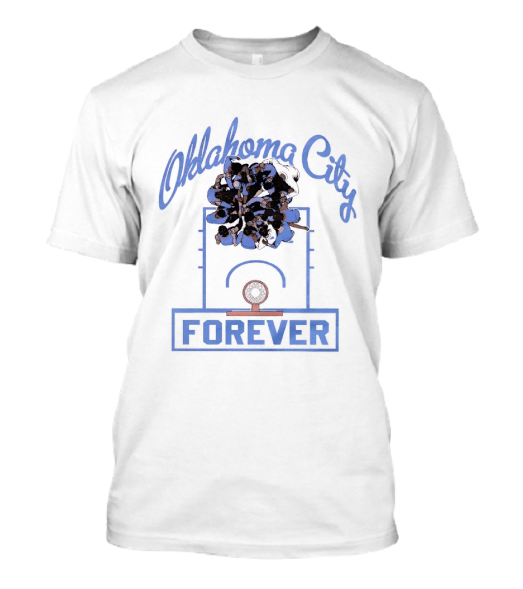 Oklahoma City Thunder Basketball Team Forever Player Huddle T-Shirt