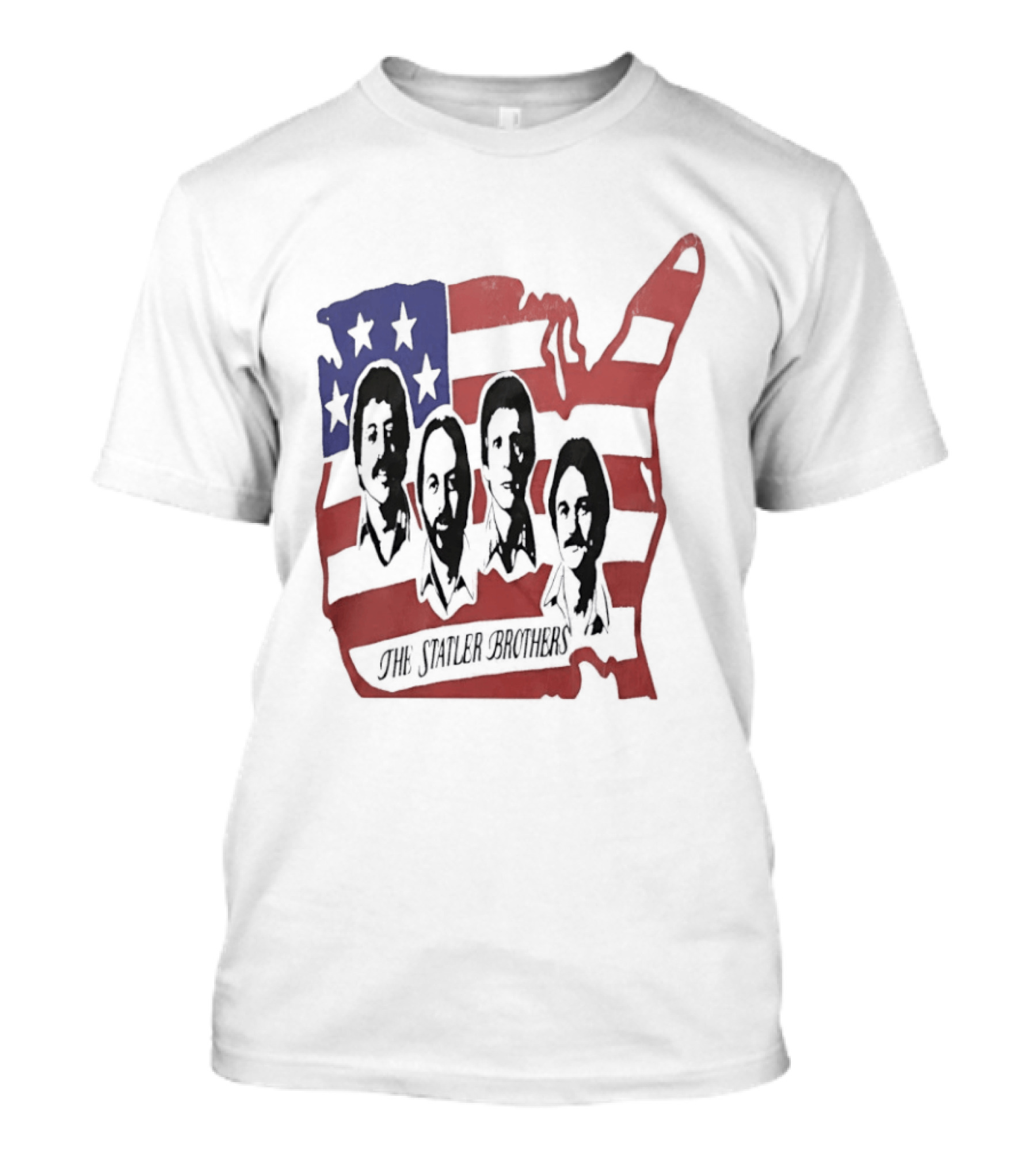 The Statler Brothers USA Map American Flag Country Music Band T-Shirt