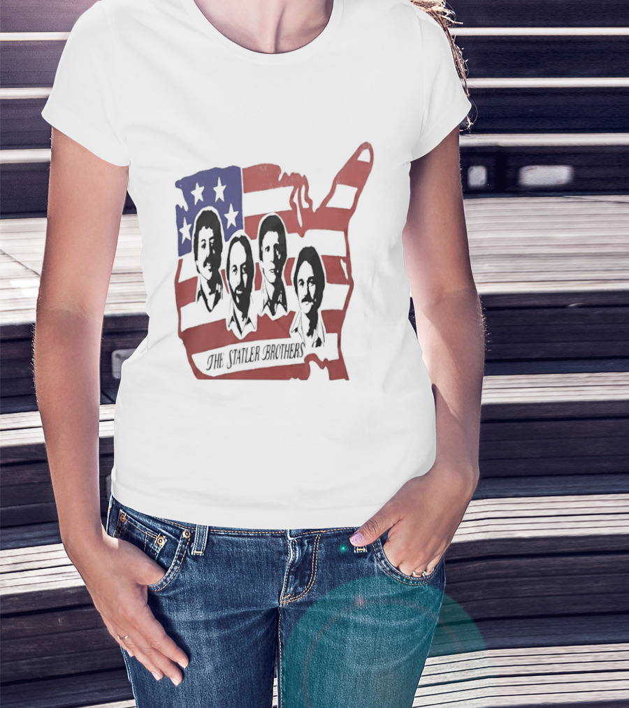 The Statler Brothers USA Map American Flag Country Music Band T-Shirt