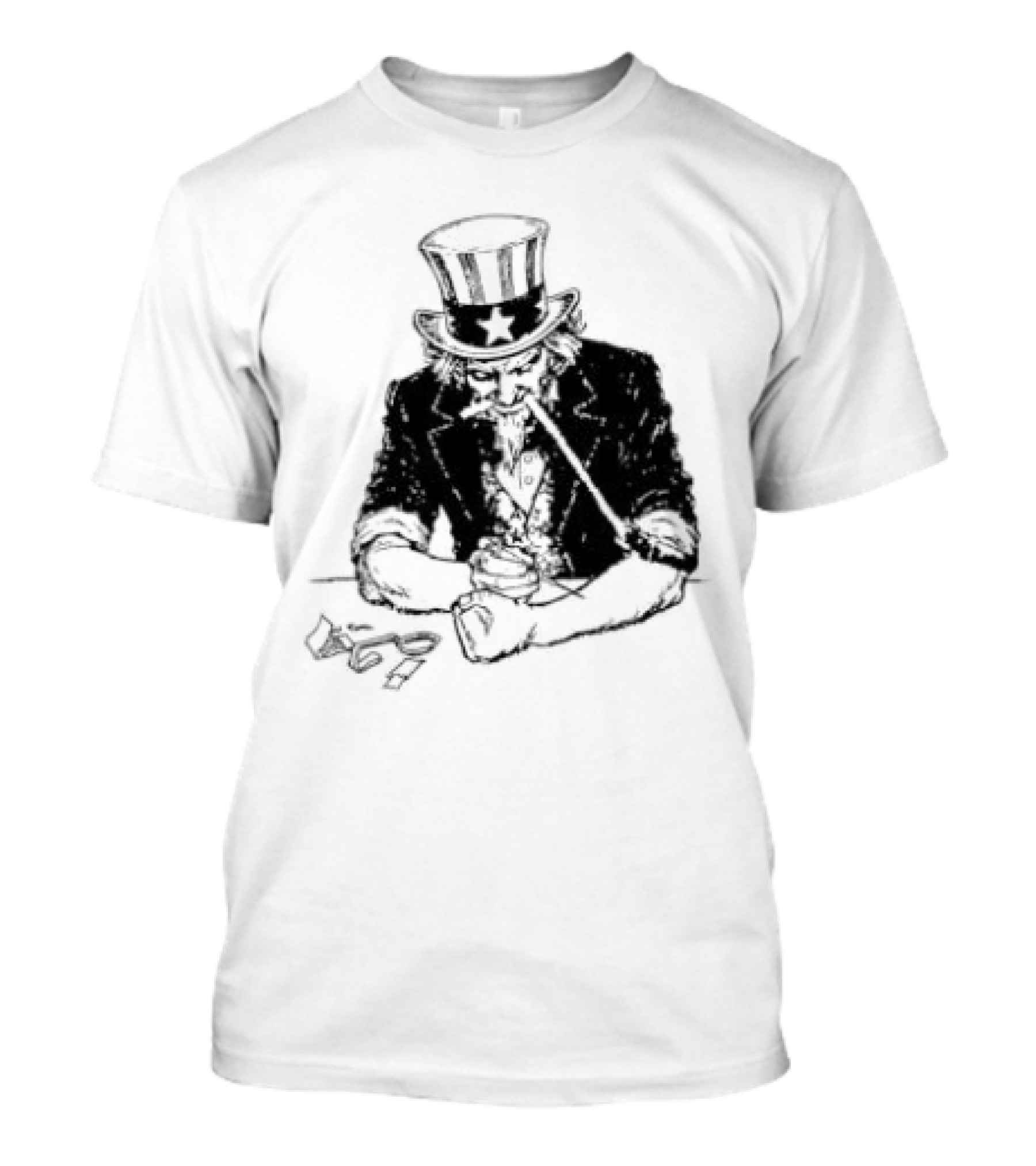 Uncle Sam Heroin Addiction Syringe Needle Dark T-Shirt