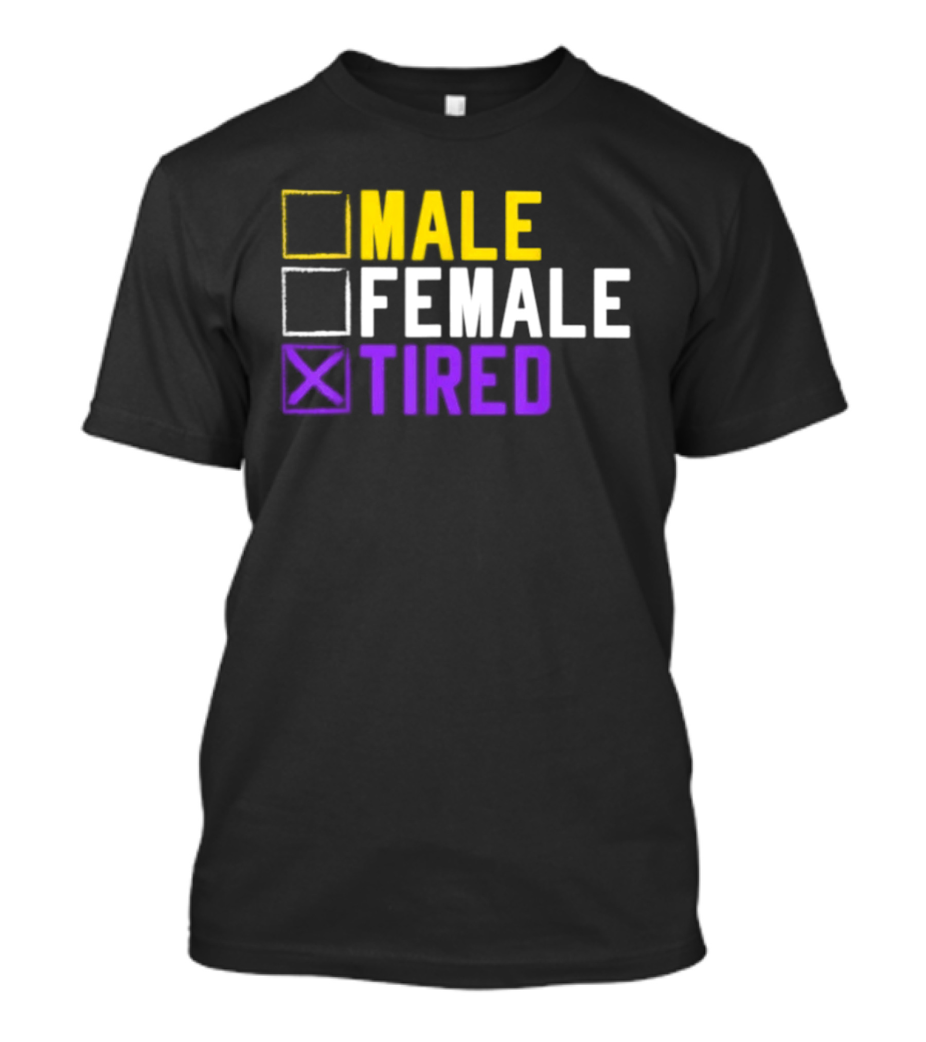 Asexual Transgender Non Binary Tired Gender Identity LGBT Pride T-Shirt