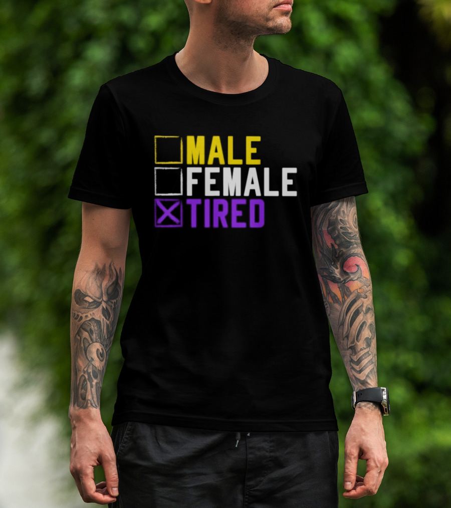 Asexual Transgender Non Binary Tired Gender Identity LGBT Pride T-Shirt