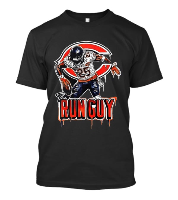 Chicago Bears 25 The Run Guy Travis Homer T-Shirt