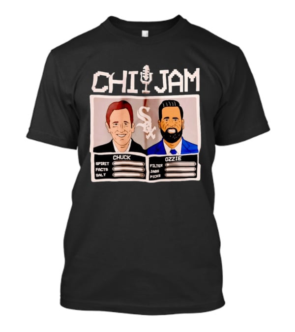 CHI JAM Chuck Garfien Ozzie Guillen Chicago White Sox Spirit Facts Salt Filter Jabs Picks T-Shirt