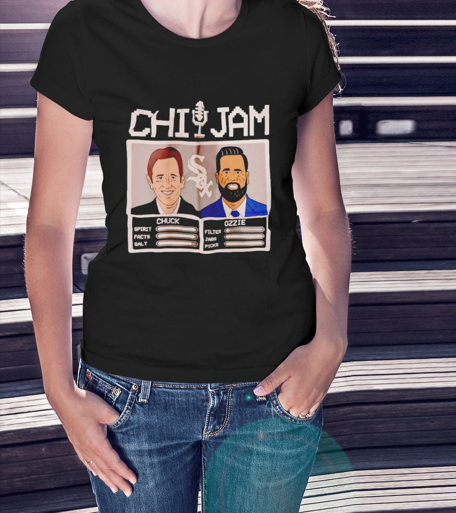CHI JAM Chuck Garfien Ozzie Guillen Chicago White Sox Spirit Facts Salt Filter Jabs Picks T-Shirt