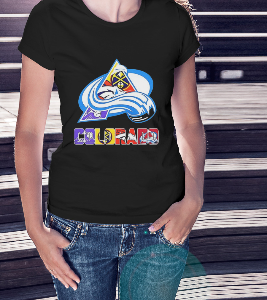 Colorado Avalanche Nuggets Broncos Rockies Sports Teams T-Shirt