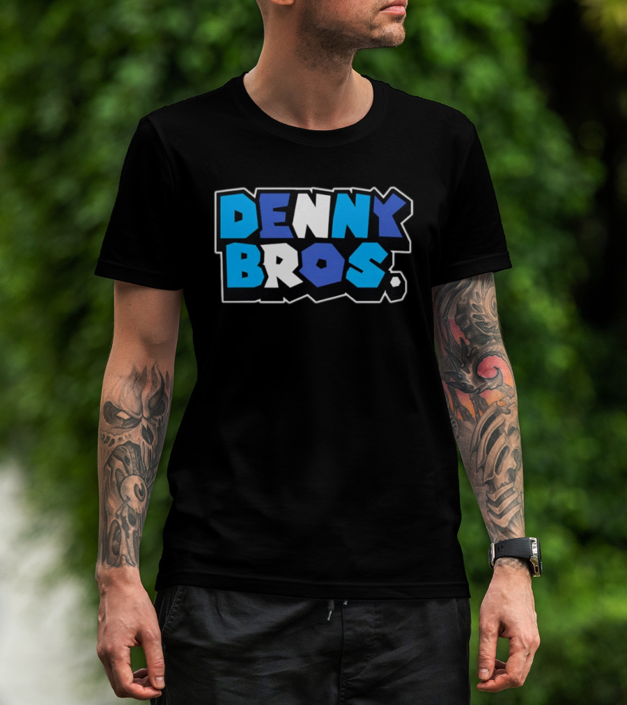 Denny Bros Bold Blue And White T-Shirt