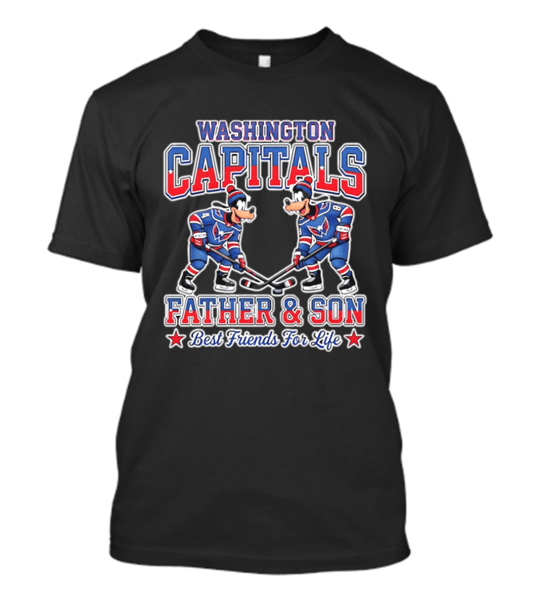 Washington Capitals Goofy Father And Son Best Friends For Life Disney Hockey T-Shirt