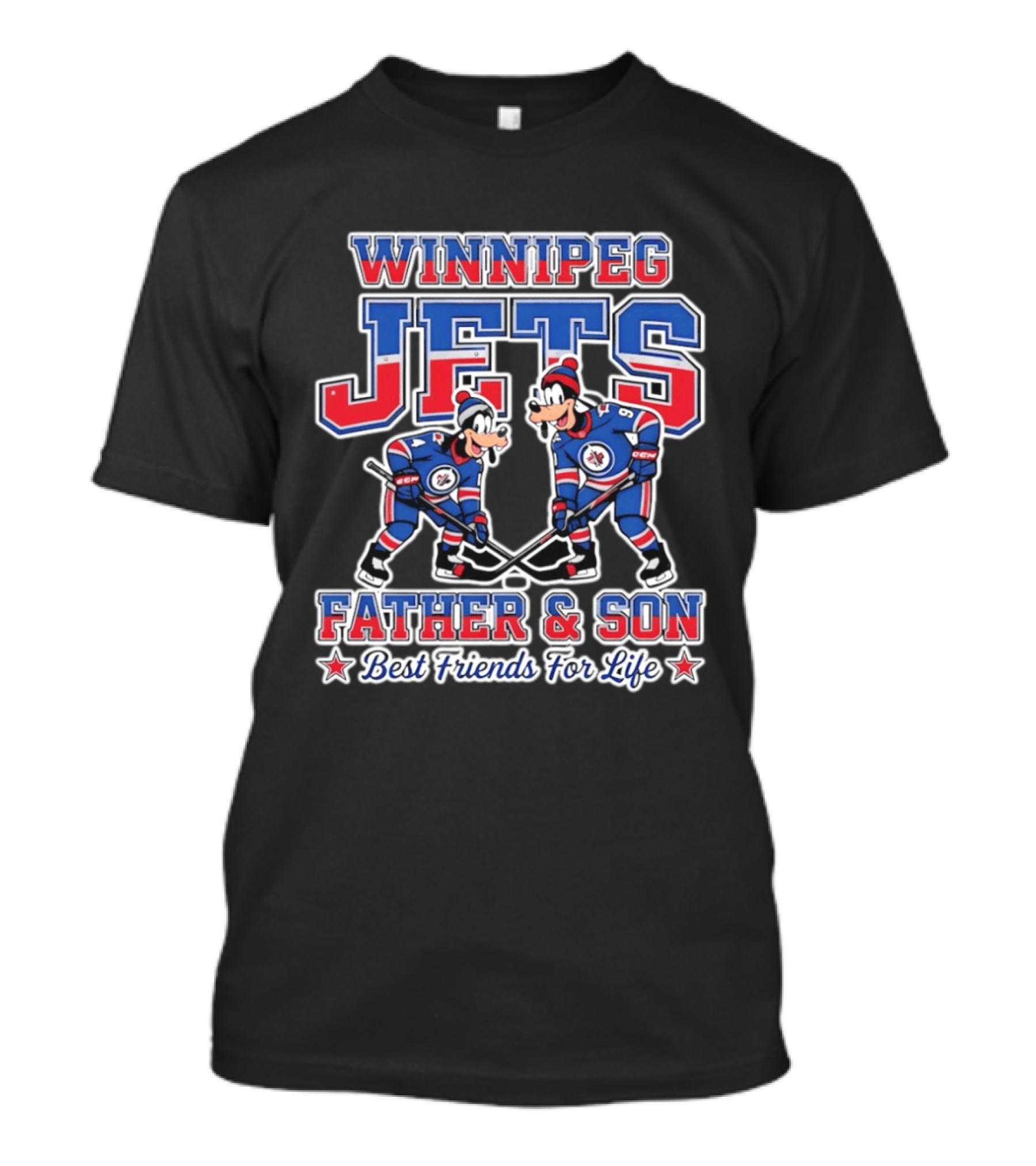 Winnipeg Jets Disney Goofy Father And Son Best Friends For Life T-Shirt