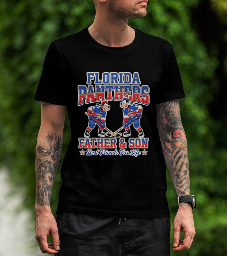 Florida Panthers Disney Goofy Father And Son Best Friends For Life T-Shirt