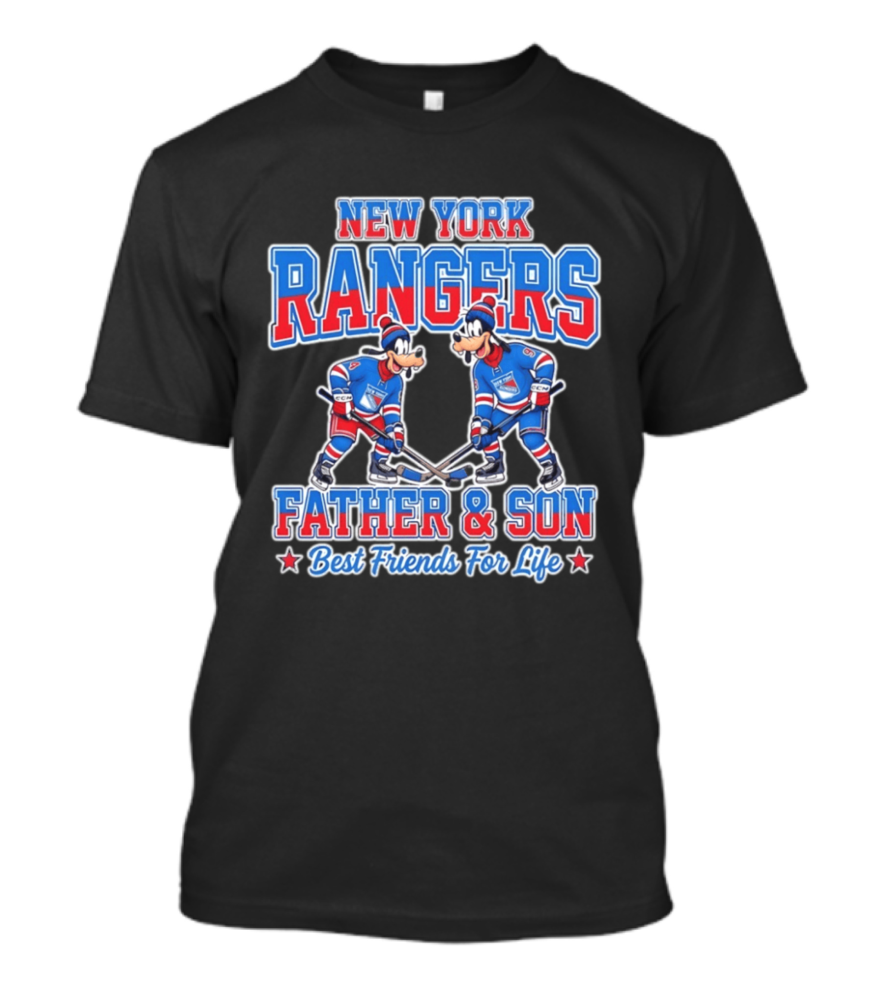 New York Rangers Goofy Father And Son Best Friends For Life T-Shirt