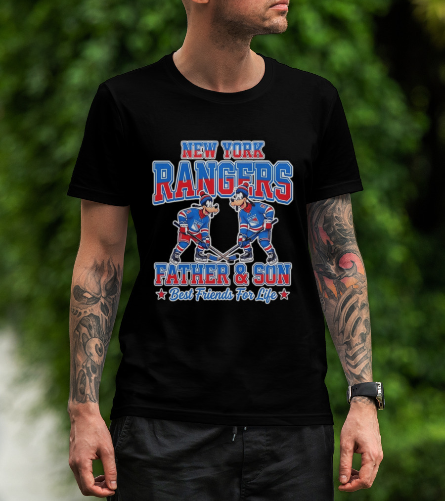 New York Rangers Goofy Father And Son Best Friends For Life T-Shirt