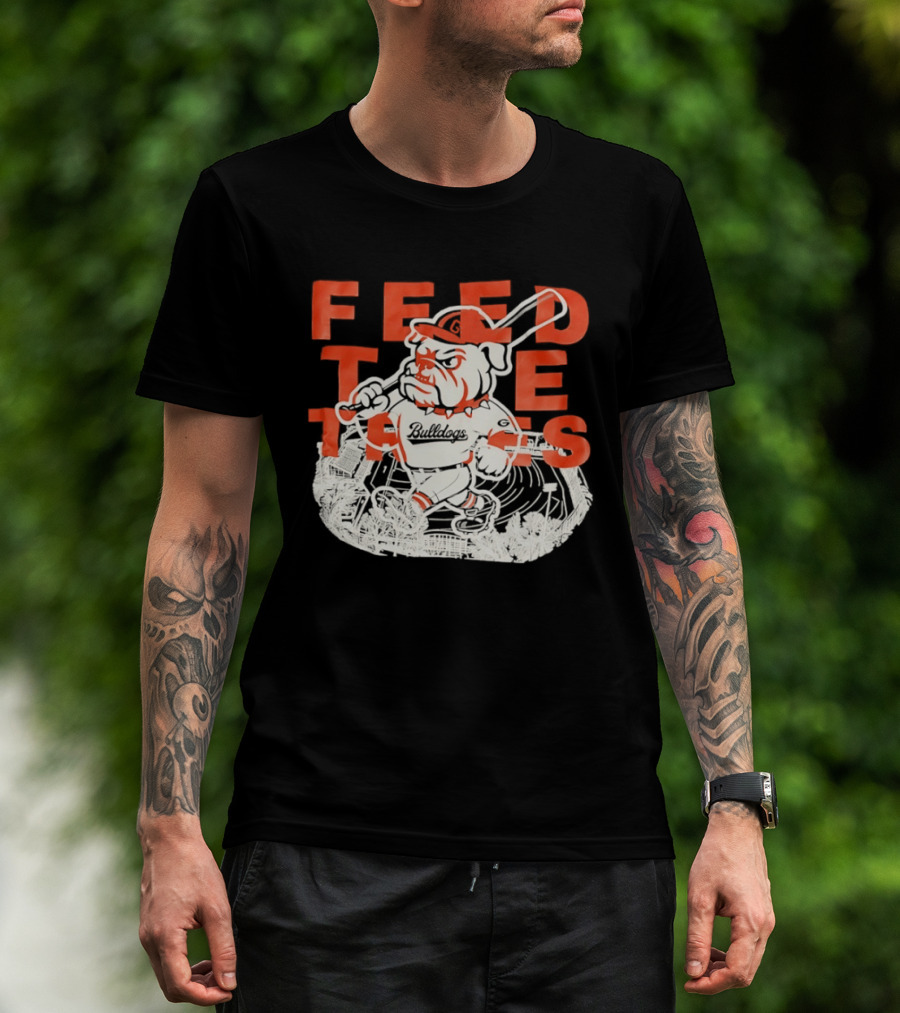 Feed The Tates Georgia Bulldogs Sanford Stadium Baseball T-Shirt