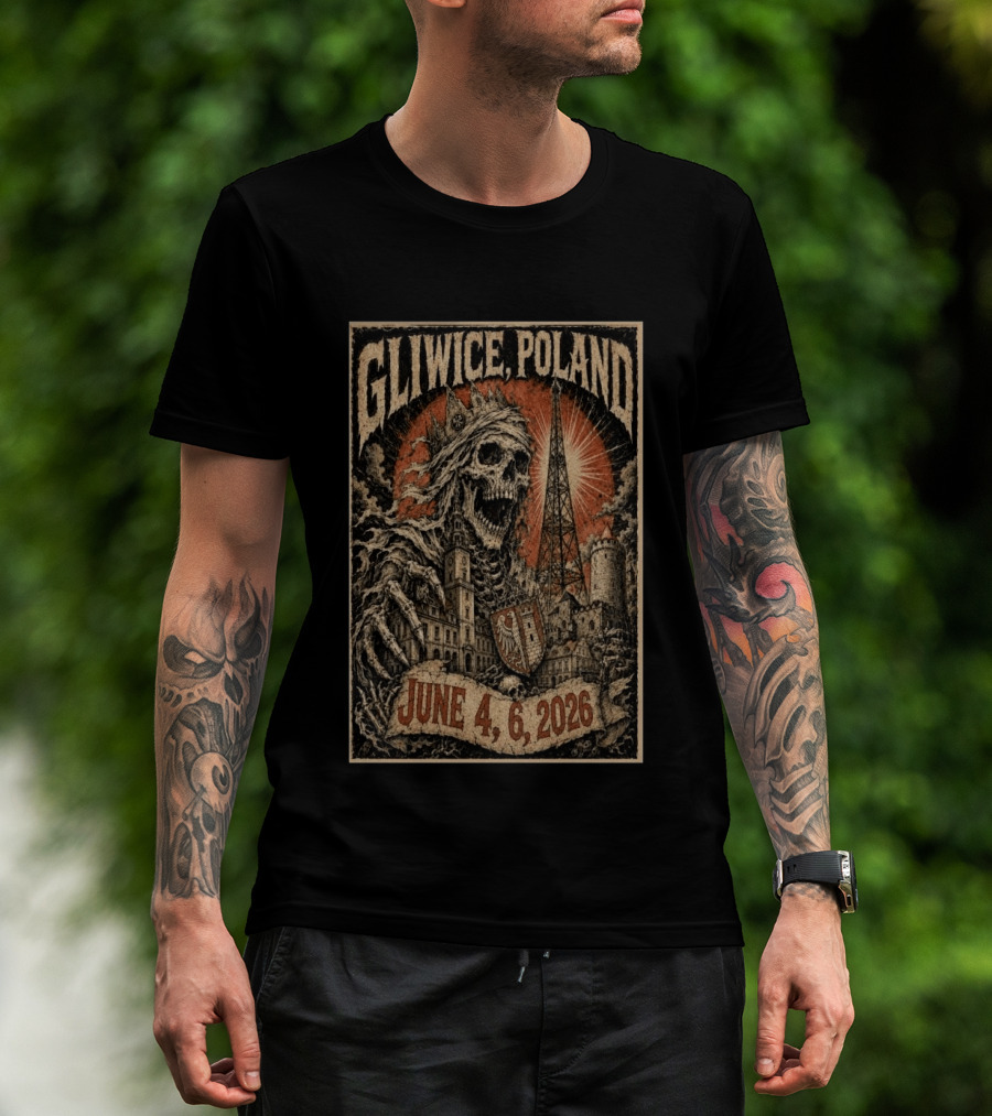 Gliwice Poland Skeleton Tower June 4 6 2026 Event T-Shirt