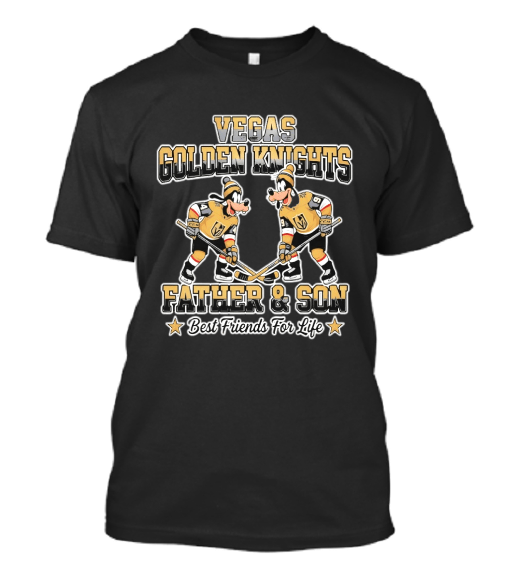 Vegas Golden Knights Goofy Father & Son Best Friends For Life T-Shirt