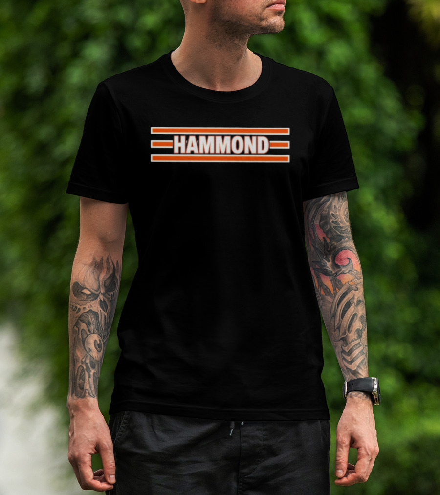 Hammond Chicago Bears Striped T-Shirt