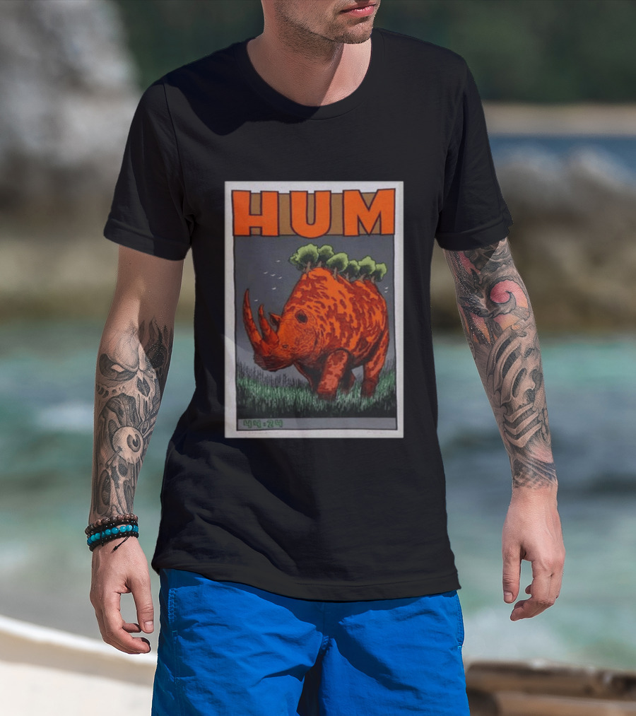 Hum Band 2025 2026 Tour With Rhino And Trees T-Shirt