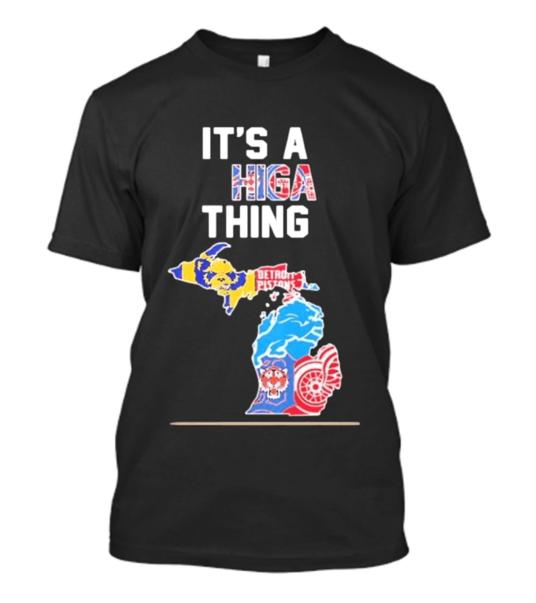 It's A Michigan Thing Detroit Pistons Tigers Red Wings Wolverines T-Shirt