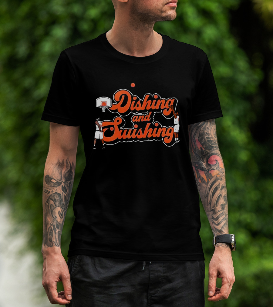 Jalen Brunson New York Knicks Dishing And Swishing Basketball Player NBA T-Shirt