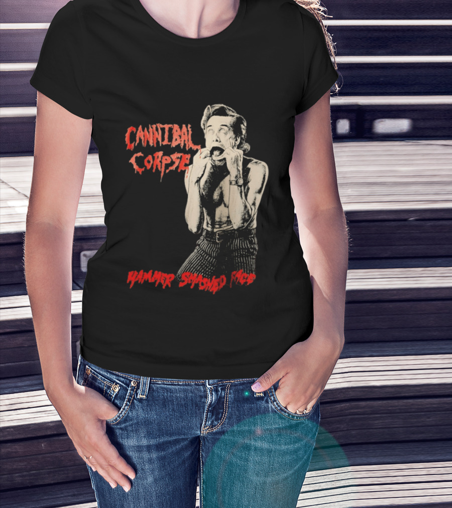 Cannibal Corpse Hammer Smashed Face Jim Carrey Ace Ventura Metal Music Band T-Shirt