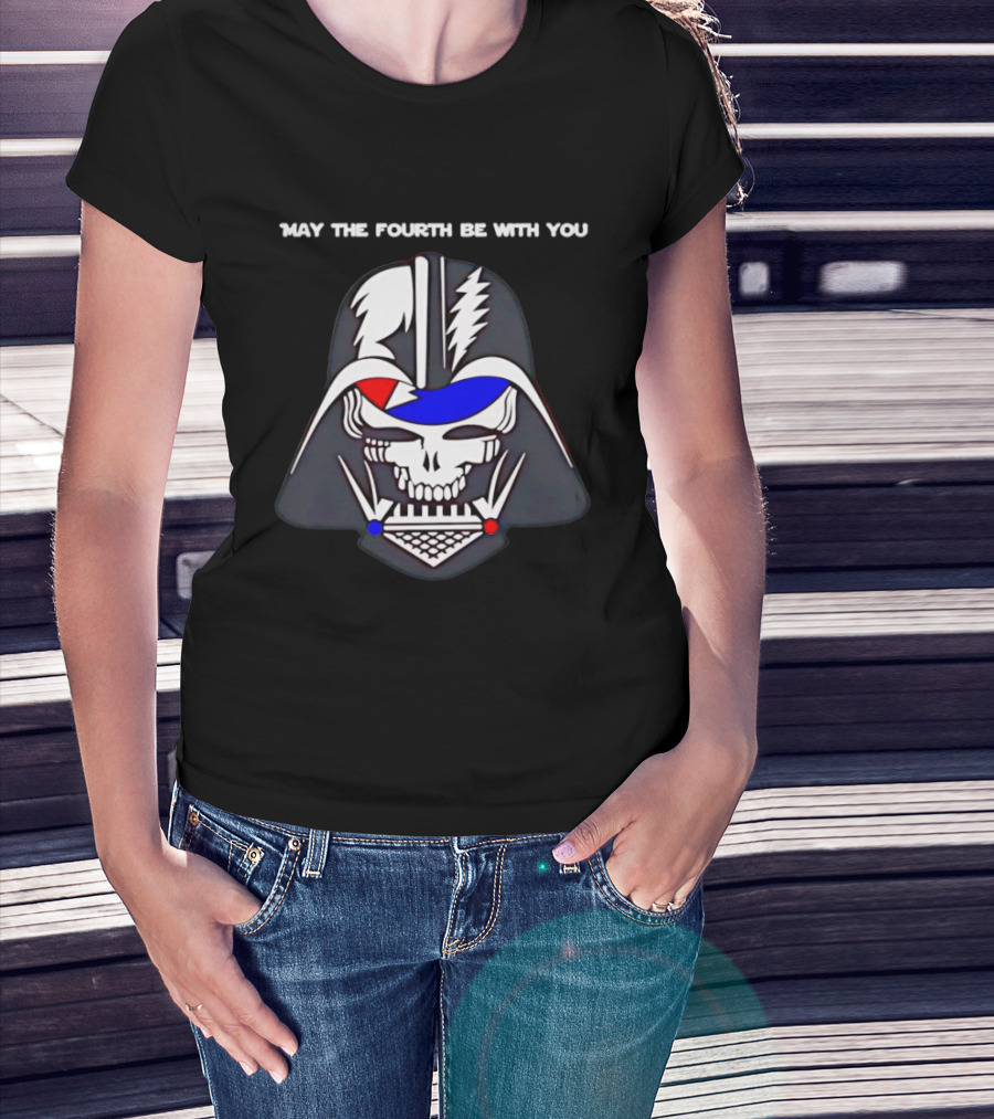 May The Fourth Be With You Darth Vader Grateful Dead Mashup T-Shirt