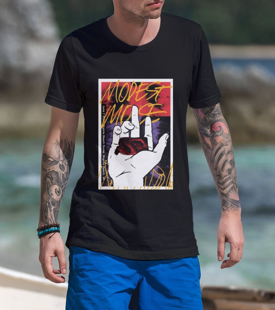 Modest Mouse June 7 2026 Virginia Beach Dome Hand T-Shirt