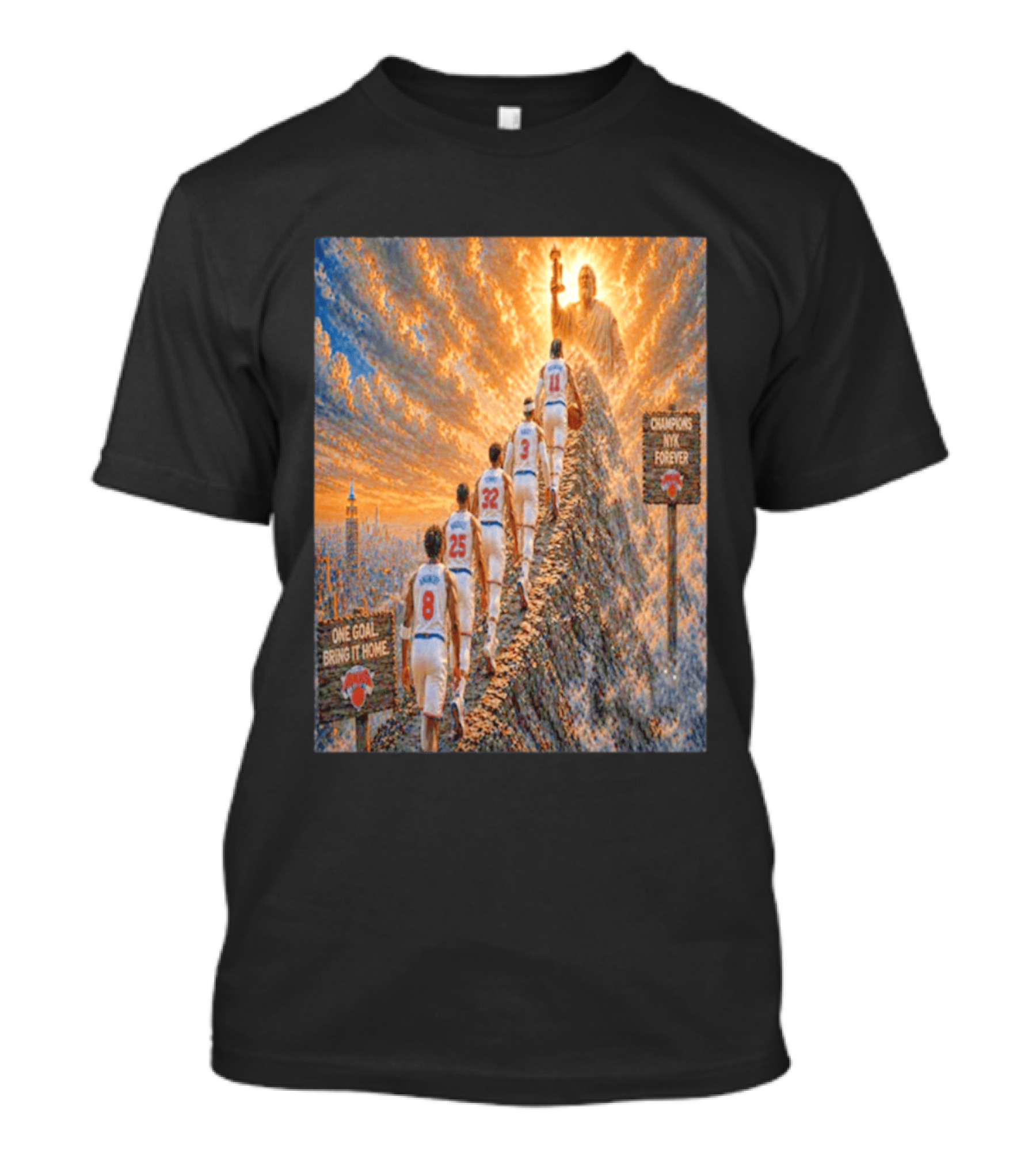 New York Knicks Climbing To Victory Champions NYK Forever One Goal Bring It Home T-Shirt