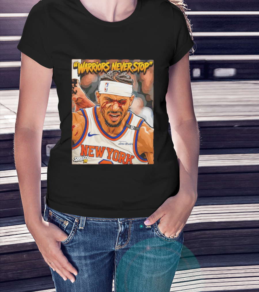 New York Knicks Josh Hart Warriors Never Stop Abu Dhabi Experience T-Shirt